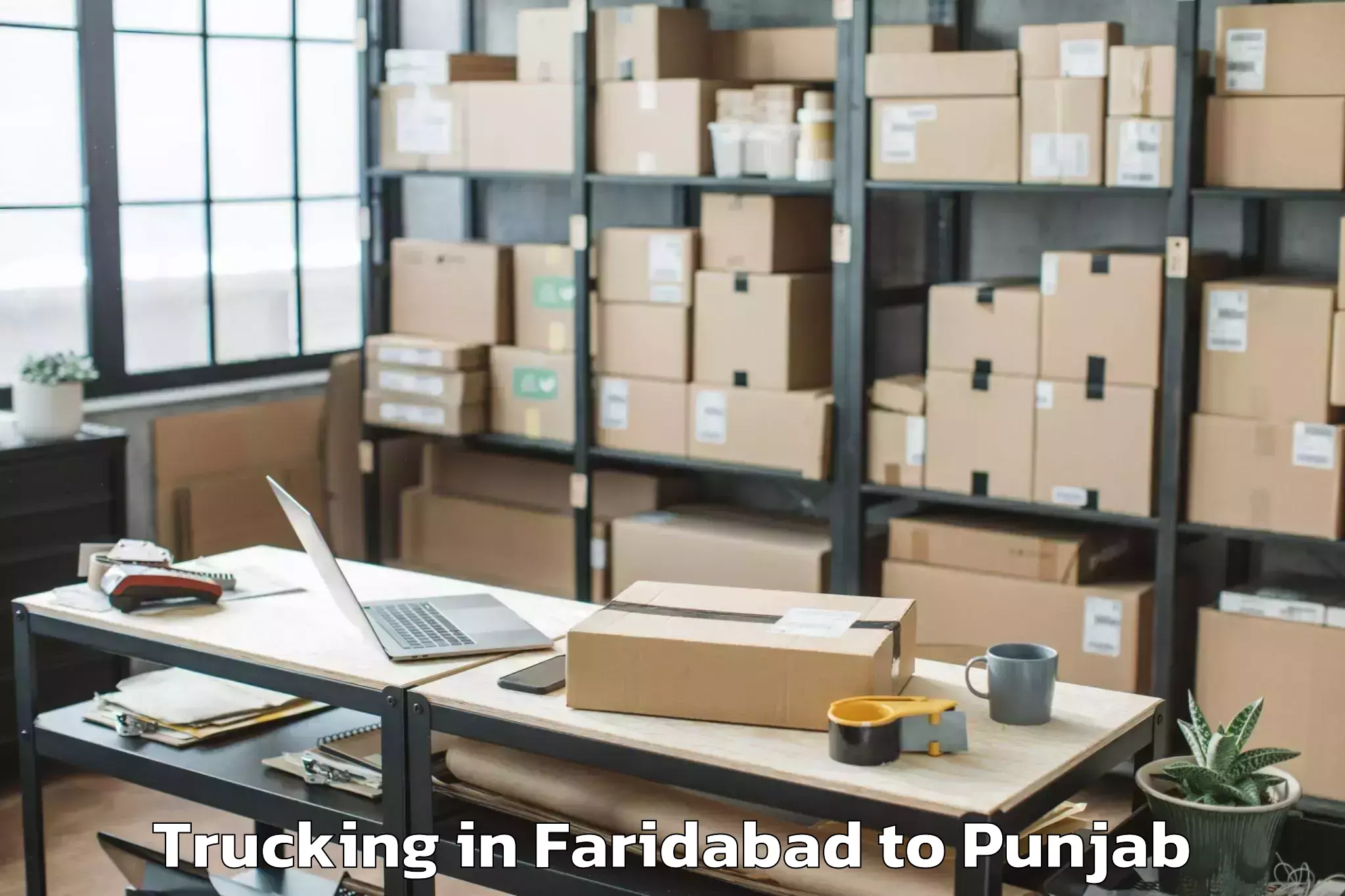 Leading Faridabad to Barnala Trucking Provider